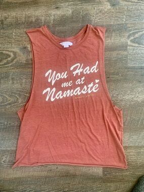 You Had Me At Namaste Muscle Tank Top